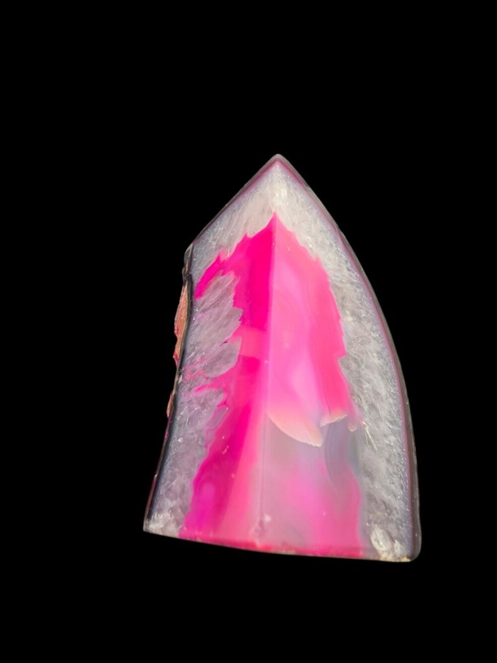 Pink Agate Geode Bookends - Polished Stone Natural Rough Edges - 2-Piece Set - Picture 11 of 16